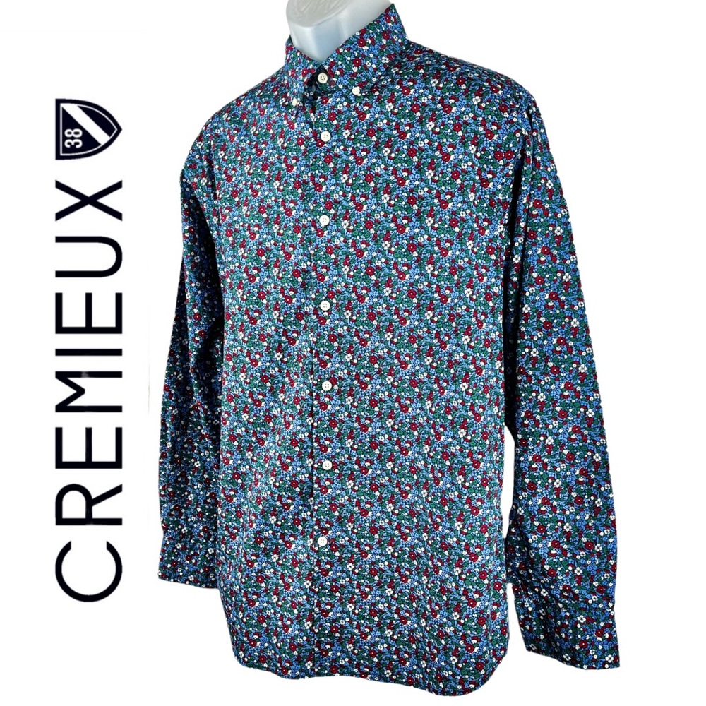 Daniel Cremieux Slim Fit Floral Print Long Sleeve Button Up Shirt‎ Men’s Large